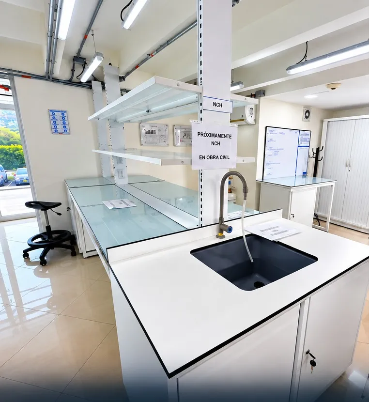 Laboratorio con mobiliario técnico fabricado por OCL Soluciones